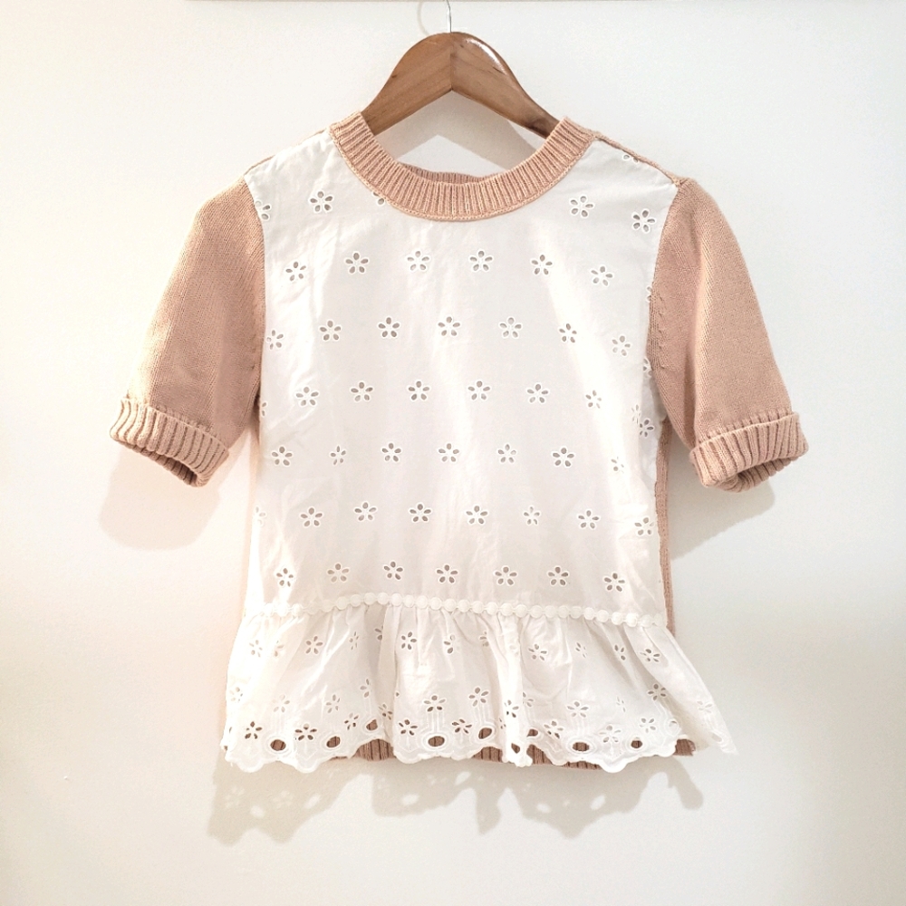J. Crew Peplum Sweater Short Sleeve Top